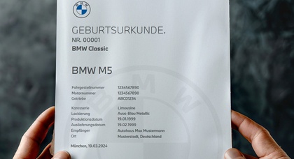 BMW оценила свое цифровое "Свидетельство о рождении" автомобиля в 125 евро